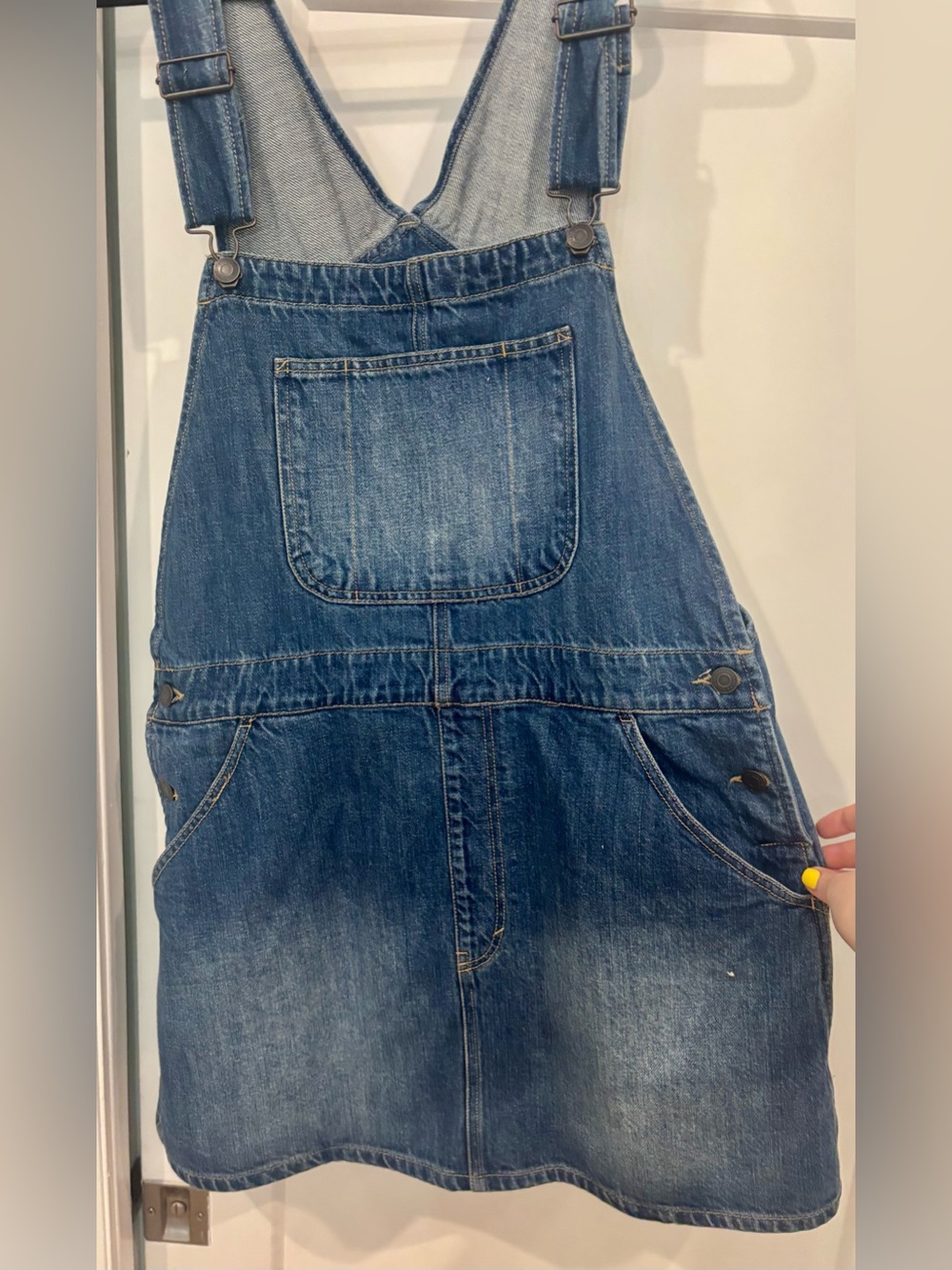 H&M Blue Denim Overall Skirt A-Line